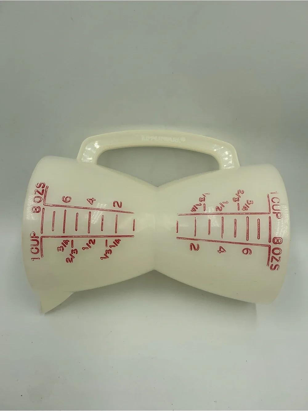Vintage Tupperware Wet Dry Measuring Cups Twin Double Measure 1 cup 8oz